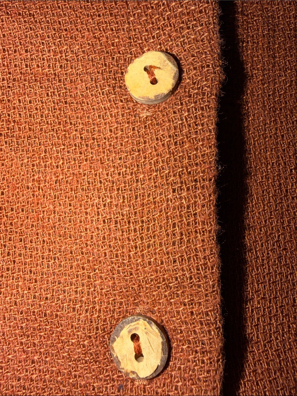 Liz Baker Rust Button-Front V-Neck Top - Picture 8 of 8